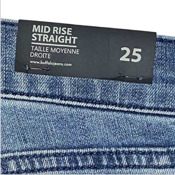 NWT Buffalo David Bitton Faith Mid-Rise Straight-Leg Jeans Size 25 - Picture 5 of 12
